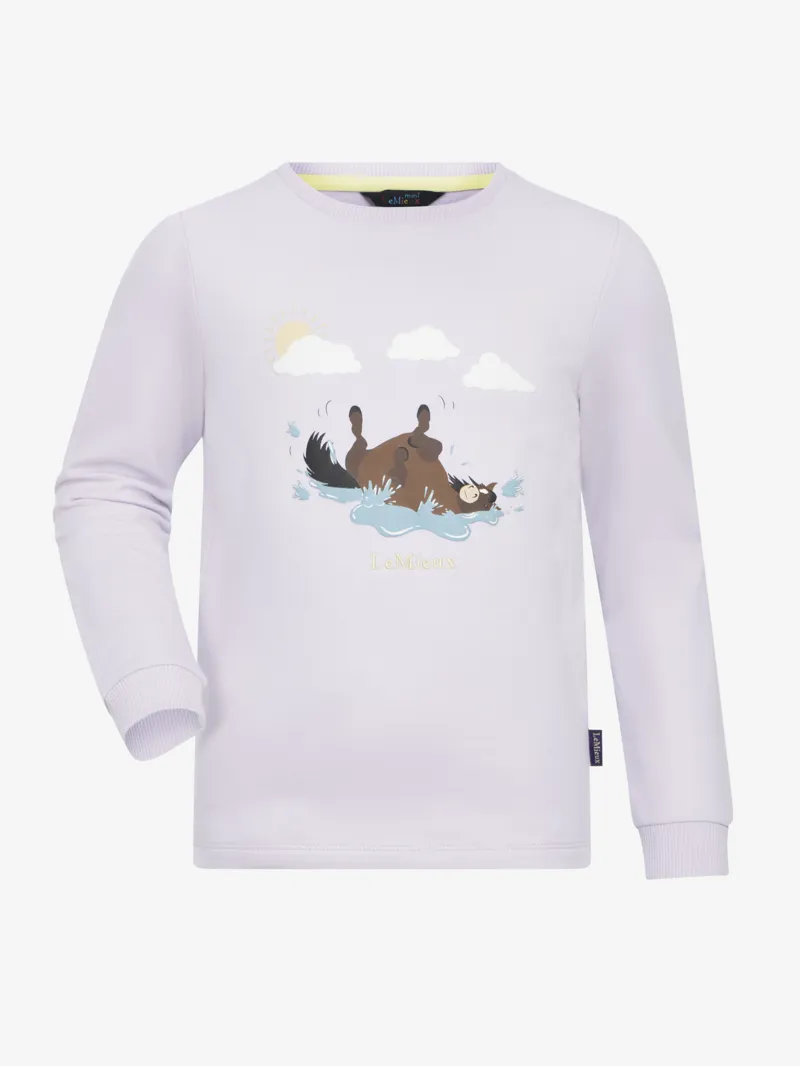 LeMieux Mini Poppy Long Sleeve Top Lilac-4