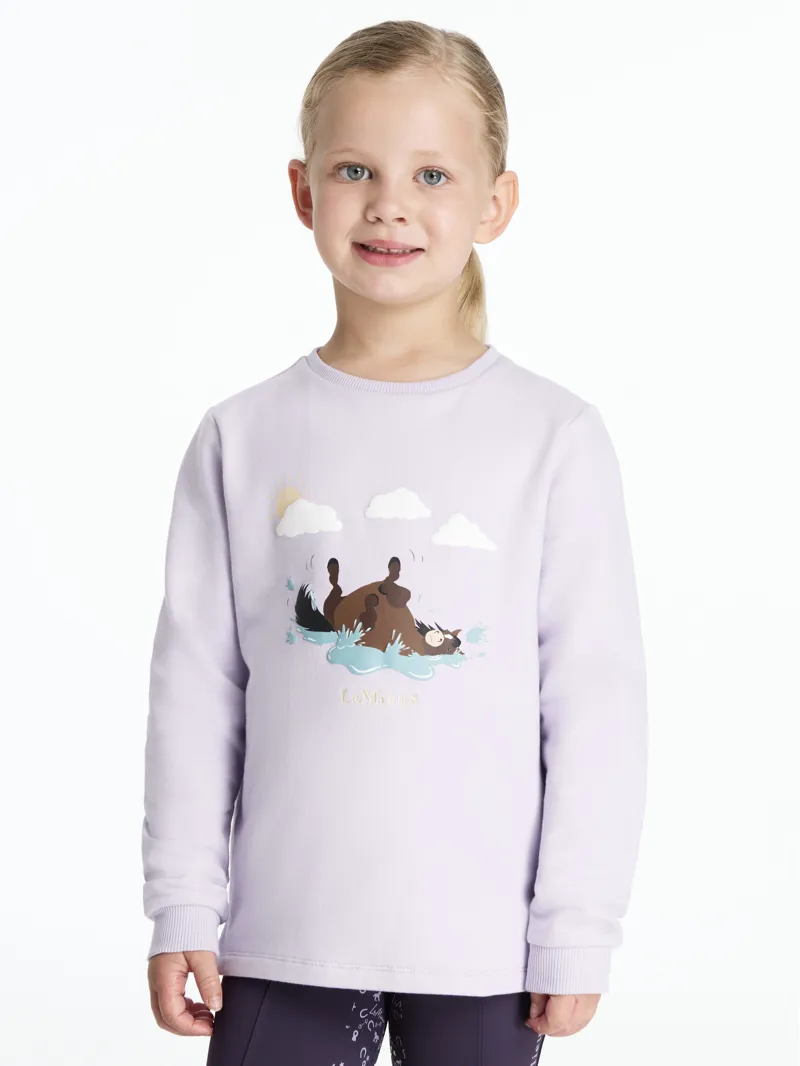 LeMieux Mini Poppy Long Sleeve Top Lilac