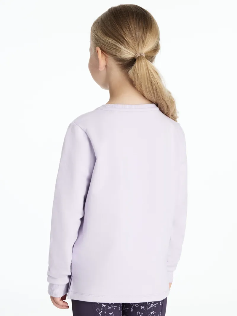 LeMieux Mini Poppy Long Sleeve Top Lilac-1