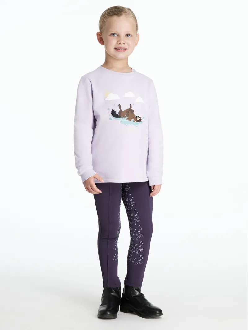 LeMieux Mini Poppy Long Sleeve Top Lilac-3