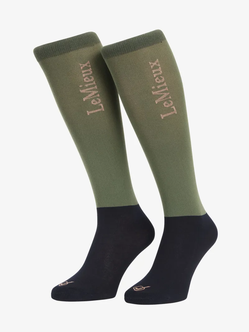 LeMieux Ladies Competition Socks 2 Pack Rosemary-1