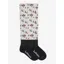 LeMieux Ladies Footsie Socks Hedgehog Xmas Robins Almond