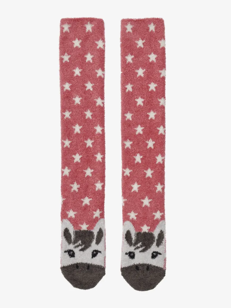 LeMieux Womens Fluffy Character Socks Andalusian Cranberry-2