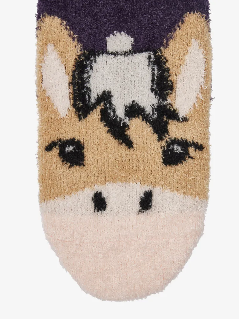 LeMieux Fluffy Character Socks Fjord Juniper-1