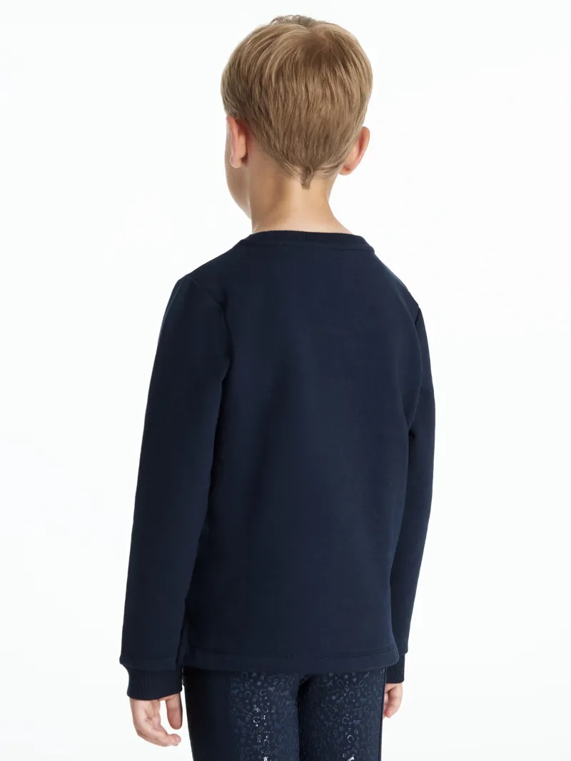 LeMieux Mini Poppy Long Sleeve Top Navy-1