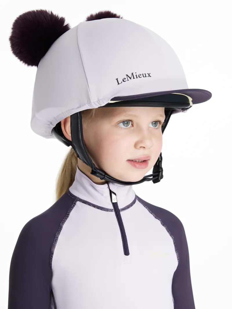 LeMieux Mini Double Pom Hat Silk Lilac-1
