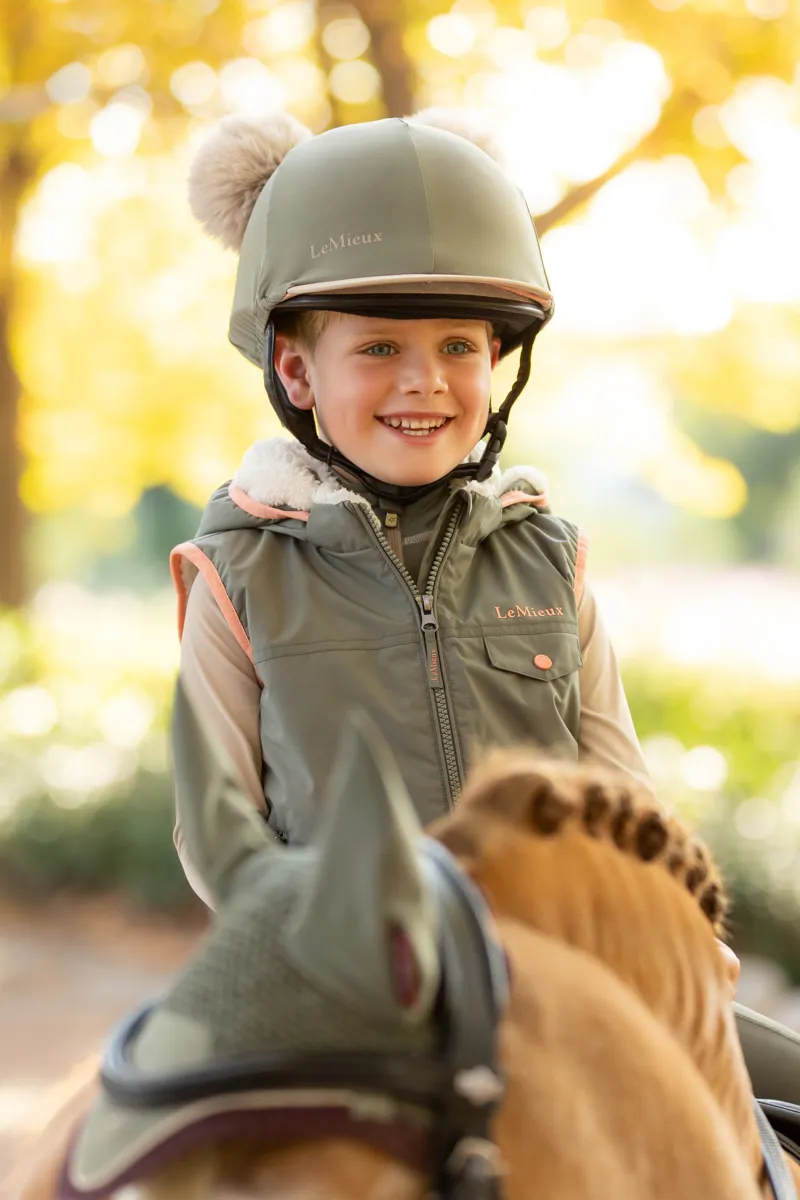 LeMieux Mini Double Pom Hat Silk Rosemary-1