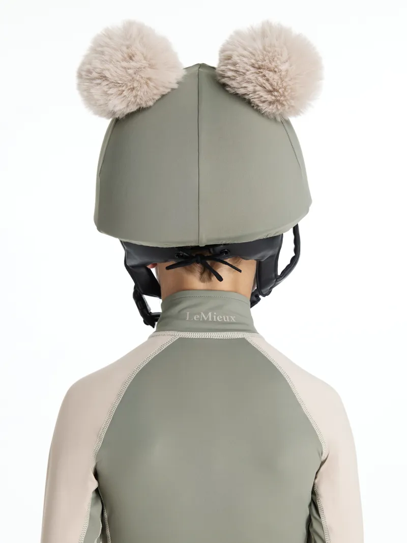 LeMieux Mini Double Pom Hat Silk Rosemary-3