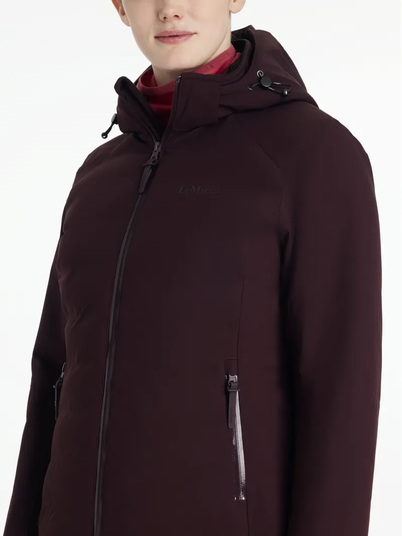 LeMieux Womens Brooke Waterproof Hybrid Jacket Damson-2