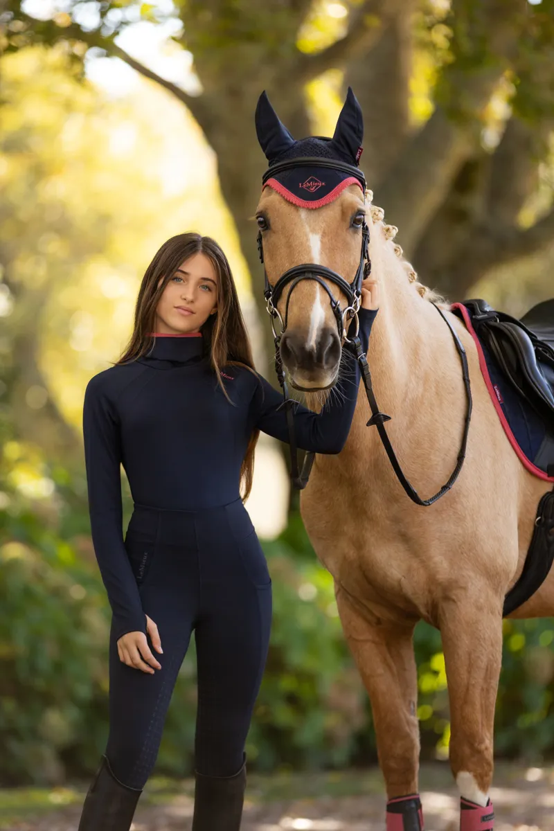 LeMieux Young Rider Savannah Snood Mesh Base Layer Navy-4