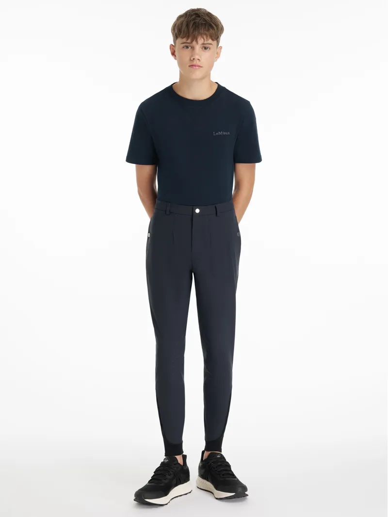 LeMieux Young Rider Boys Classique Breech Beige Navy-3