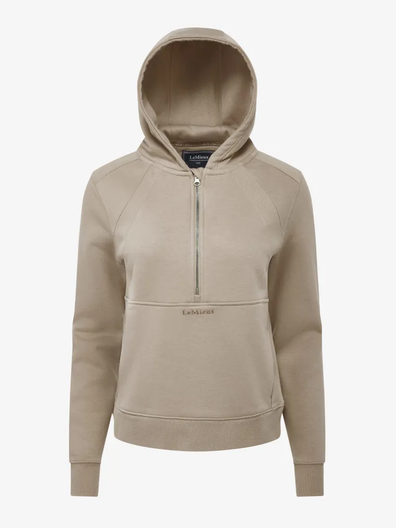 LeMieux Womens Henrietta Half Zip Hoodie Almond-5