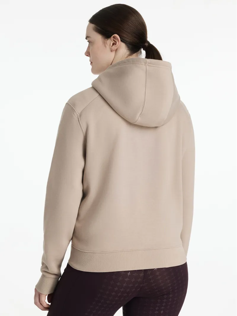 LeMieux Womens Henrietta Half Zip Hoodie Almond-1