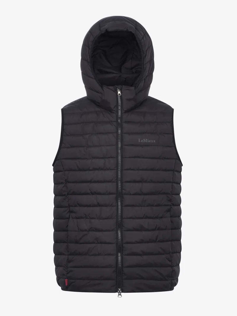LeMieux Mens Hooded Puffer Gilet Black-4