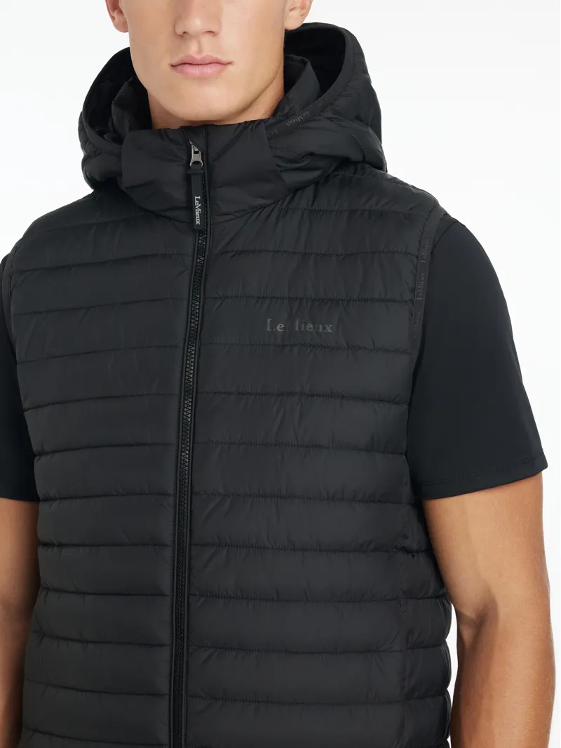 LeMieux Mens Hooded Puffer Gilet Black-2