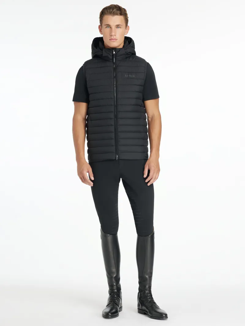 LeMieux Mens Hooded Puffer Gilet Black-3