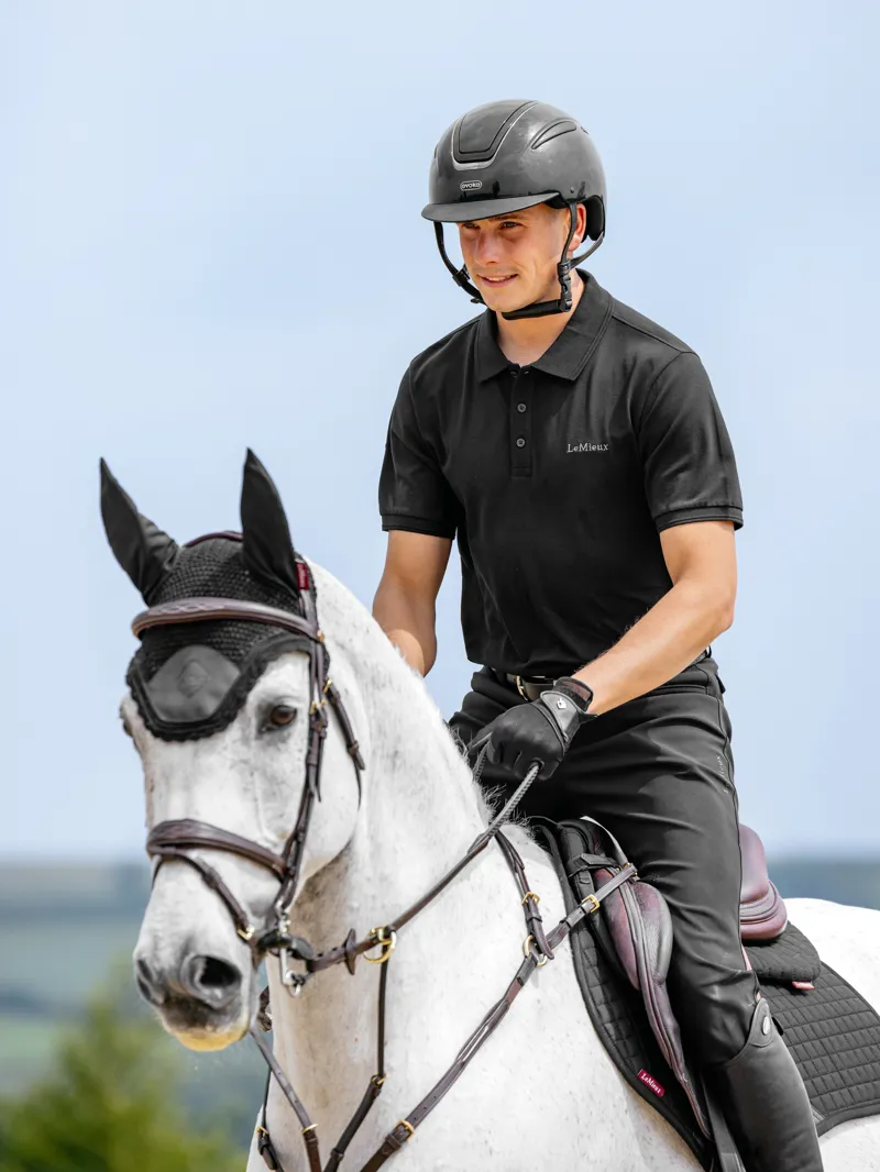 LeMieux Mens Classique Polo Shirt Black-4