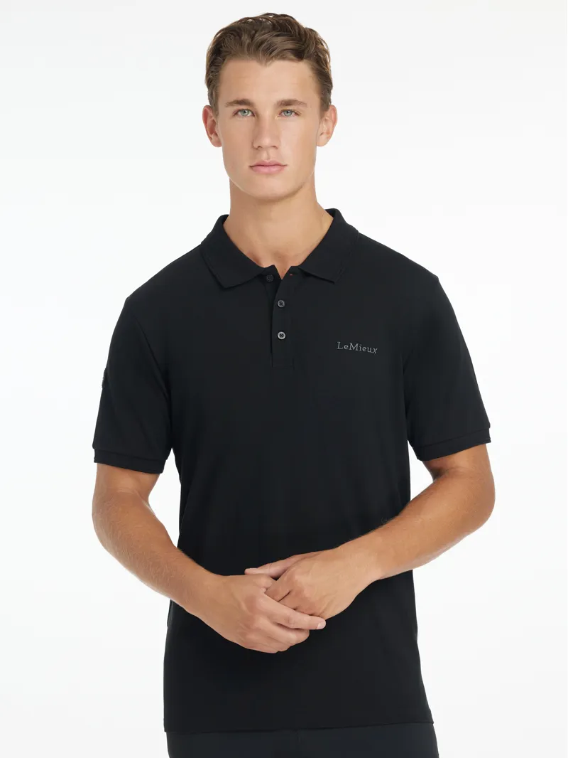 LeMieux Mens Classique Polo Shirt Black