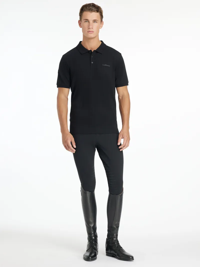 LeMieux Mens Classique Polo Shirt Black-3