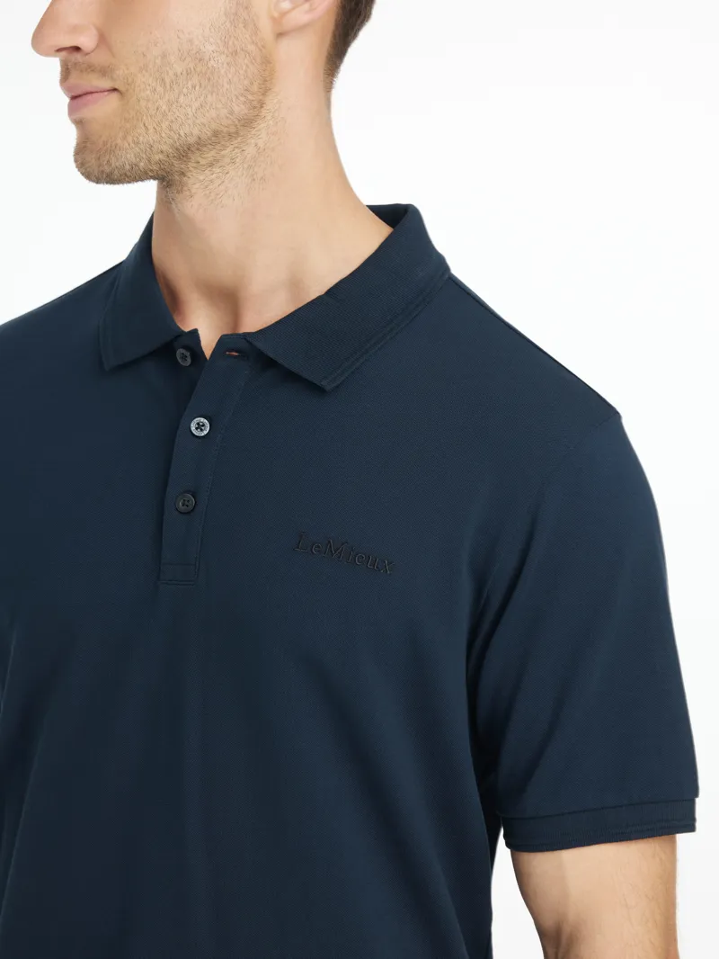 LeMieux Mens Classique Polo Shirt Navy-2