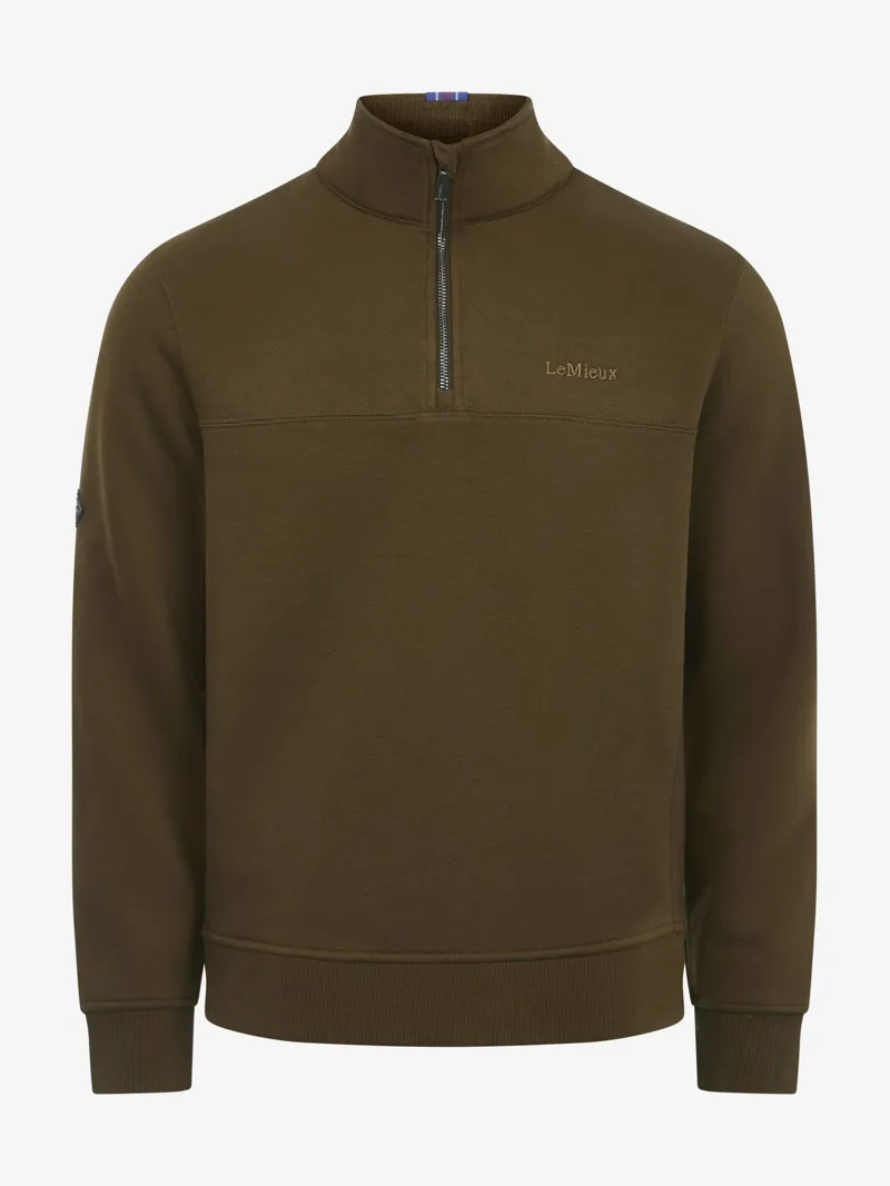  LeMieux Mens Quarter Neck Sweat Alpine-4