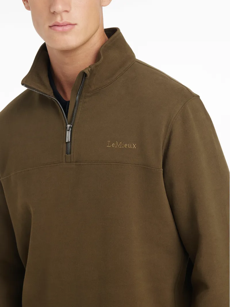  LeMieux Mens Quarter Neck Sweat Alpine-2