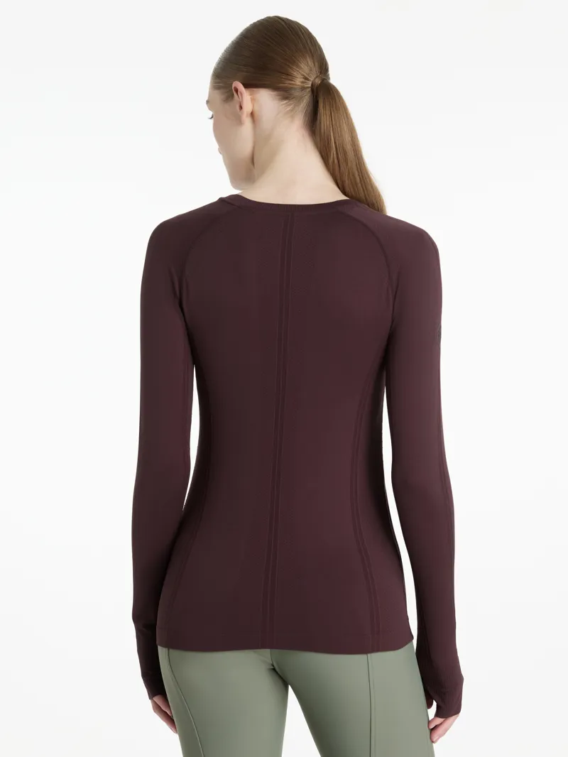 LeMieux Ladies Britney Seamless Long Sleeve Top Damson-1
