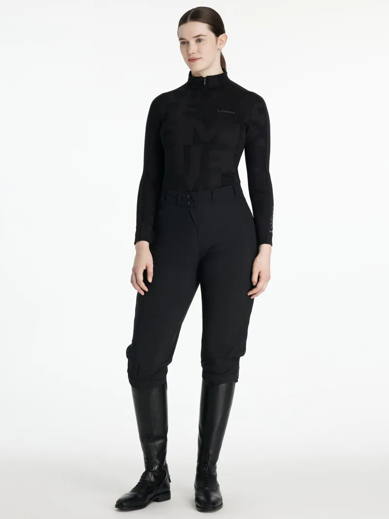 LeMieux Ladies Darcey Competition Waterproof 3/4 Over-Breeches in Black-4