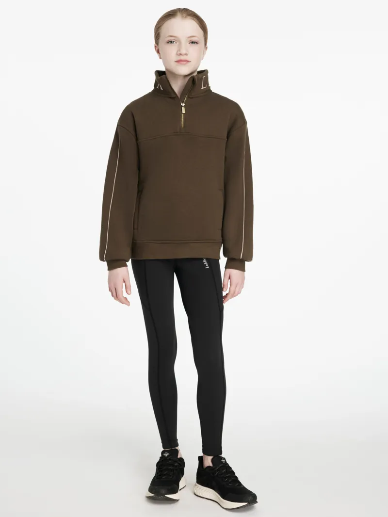 LeMieux Young Rider Kate Quarter Zip Sweater Alpine-3
