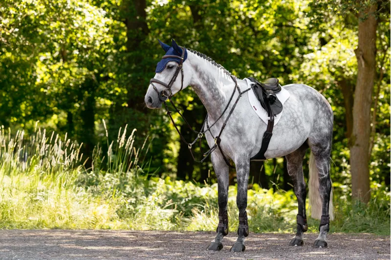 LeMieux Cotton Close Contact Half Square White-1