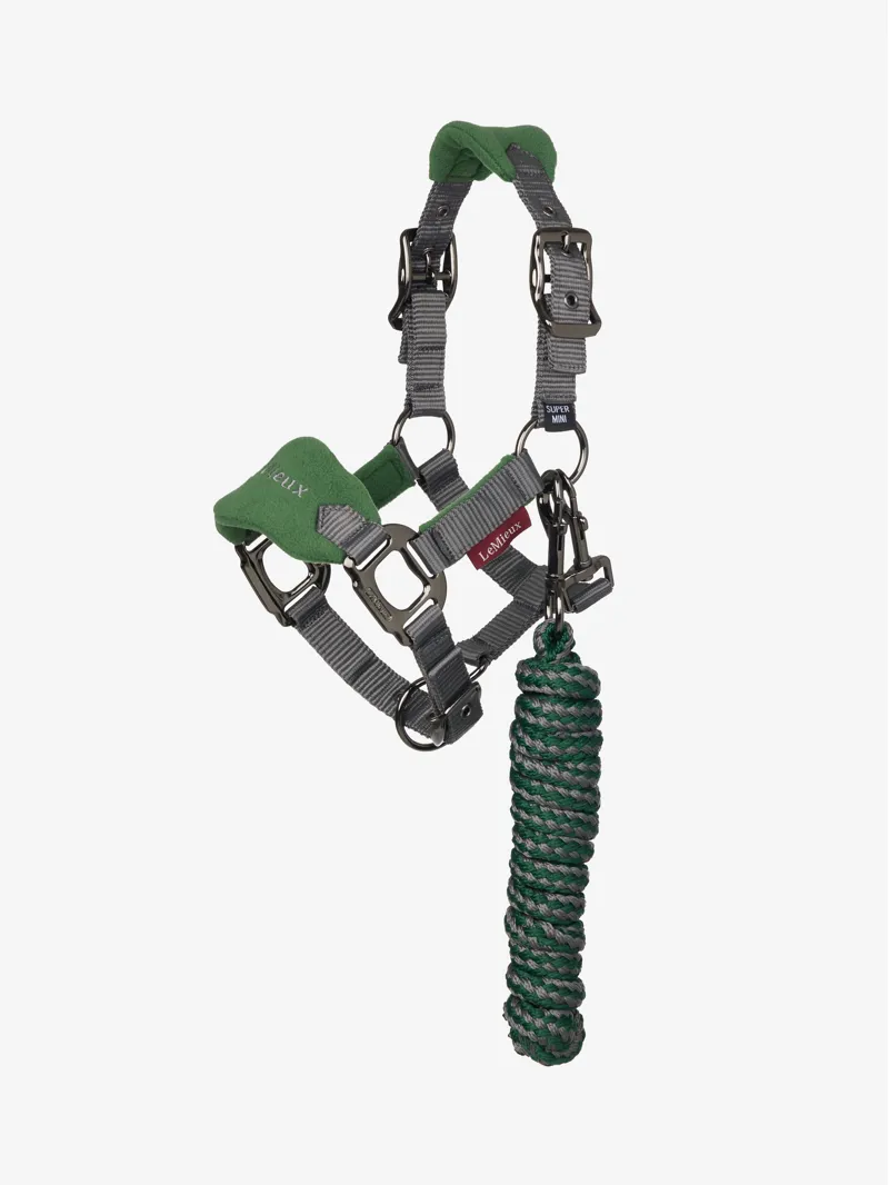 Mini Vogue Headcollar and Leadrope Hunter Green