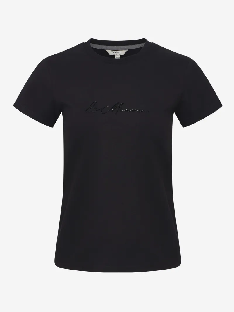 LeMieux Womens Classique Sparkle T-shirt Black-4