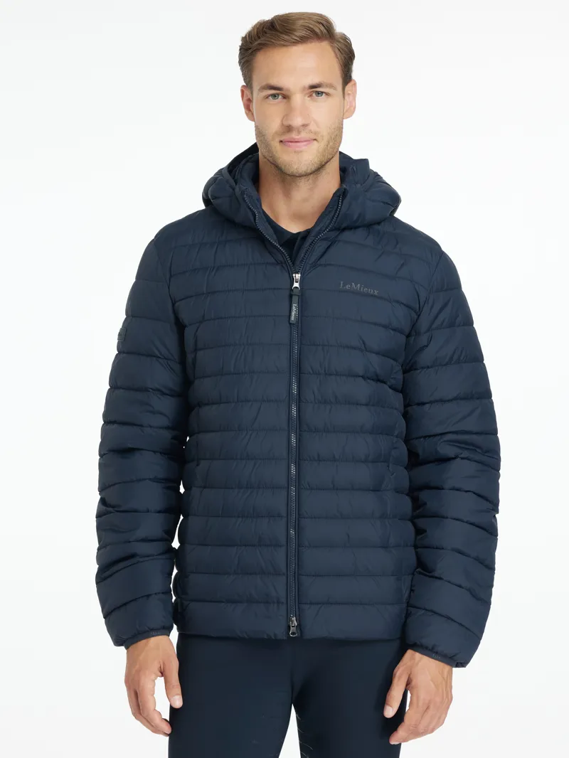LeMieux Mens Hooded Puffer Jacket Navy