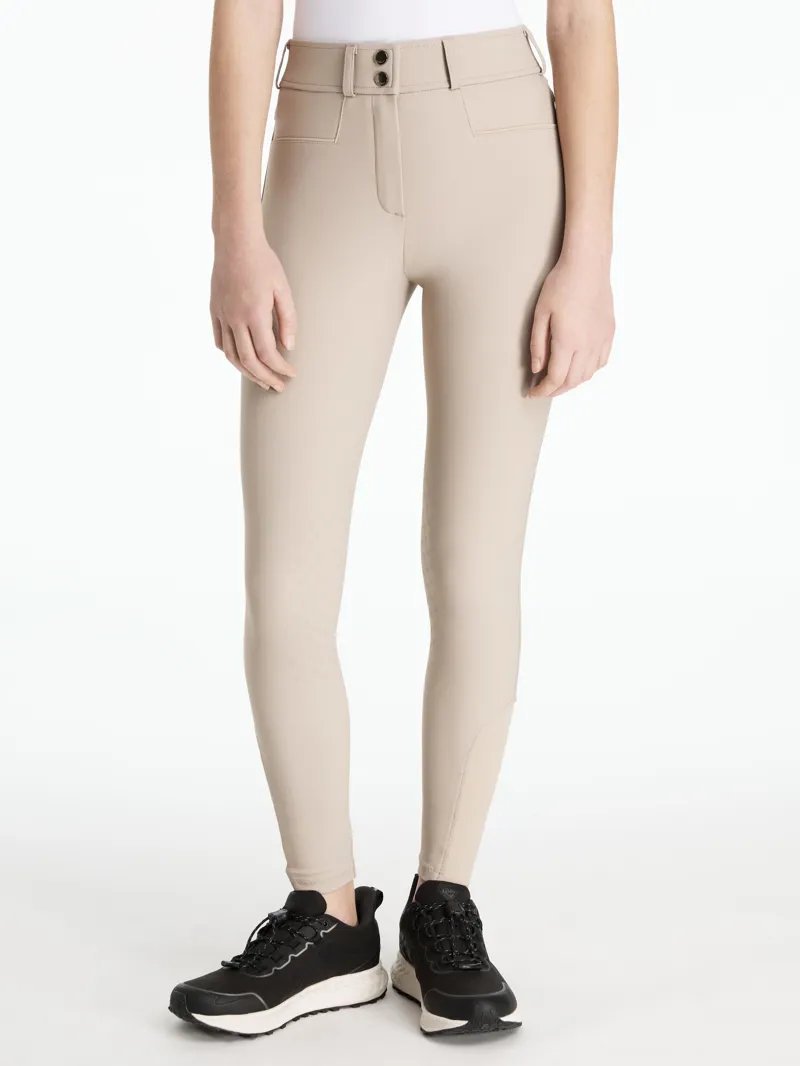 LeMieux Young Rider Izzy Knee Grip Breeches Almond 