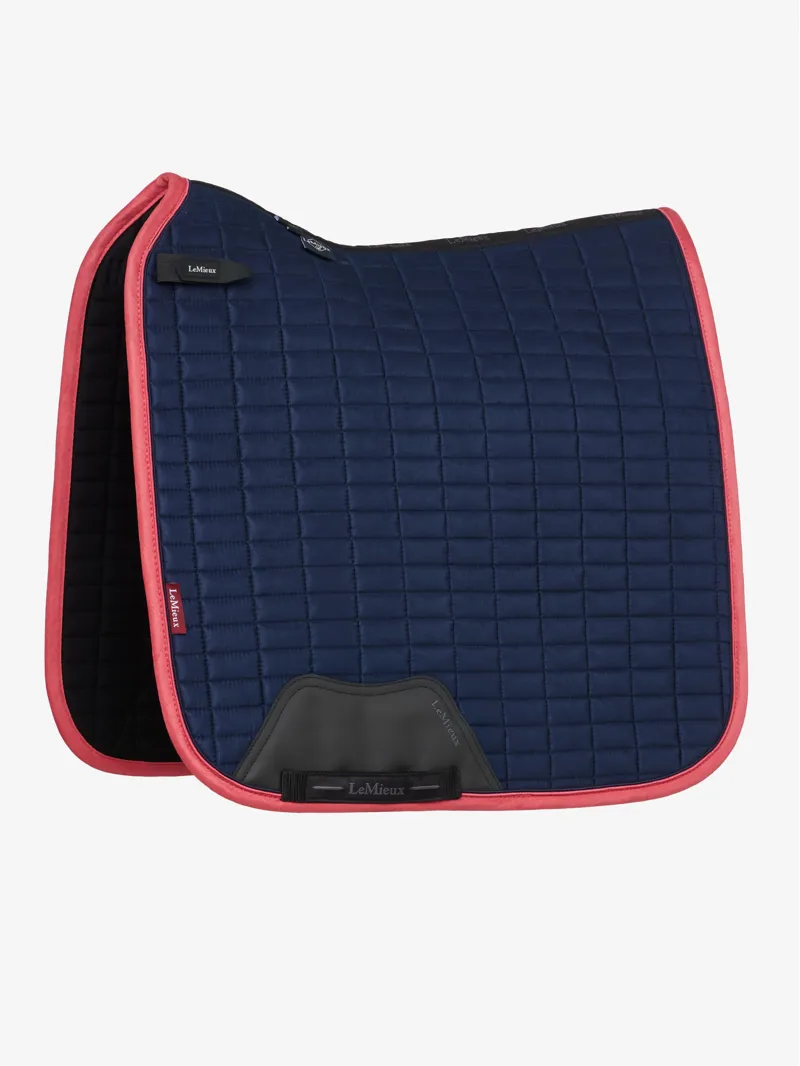 LeMieux Suede Dressage Square Navy/Cranberry