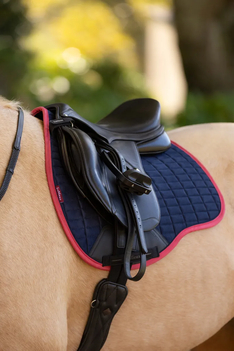 LeMieux Suede GP Square Navy/Cranberry-2