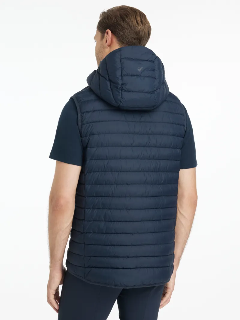 LeMieux Mens Hooded Puffer Gilet Navy-1