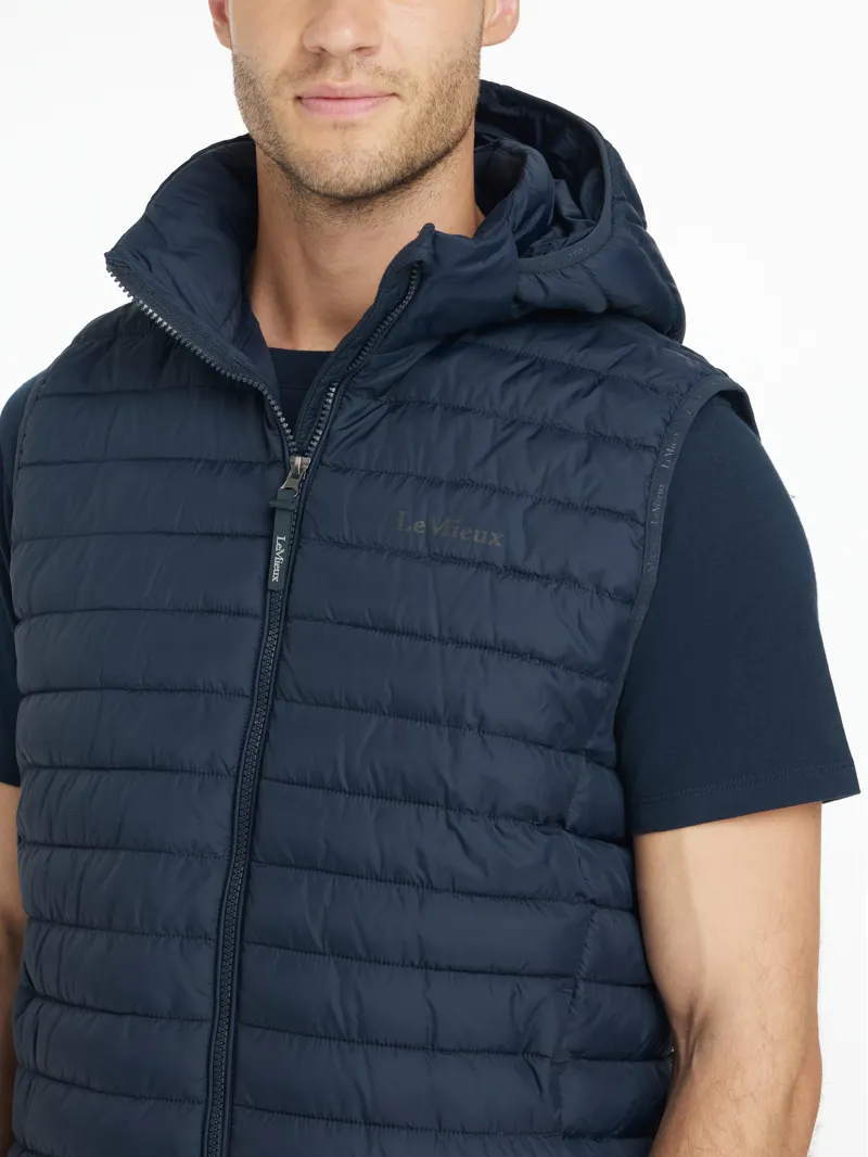 LeMieux Mens Hooded Puffer Gilet Navy-2