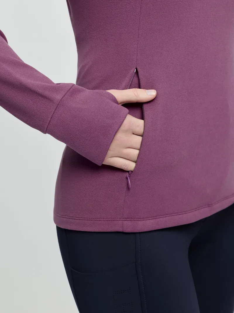 LeMieux Frances Quarter Zip Fleece in Mallow -2