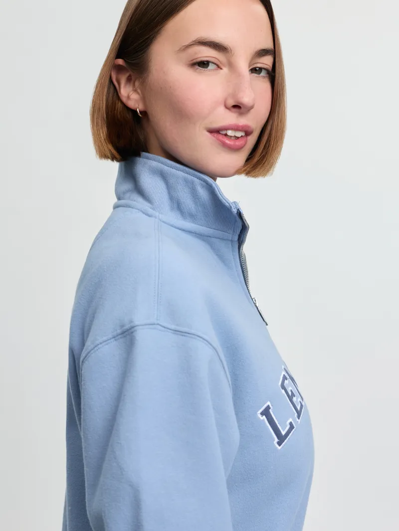LeMieux Kelsie Quarter Neck Sweat in Powder Blue-3