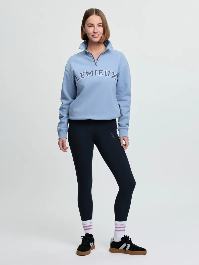 LeMieux Kelsie Quarter Neck Sweat in Powder Blue-4
