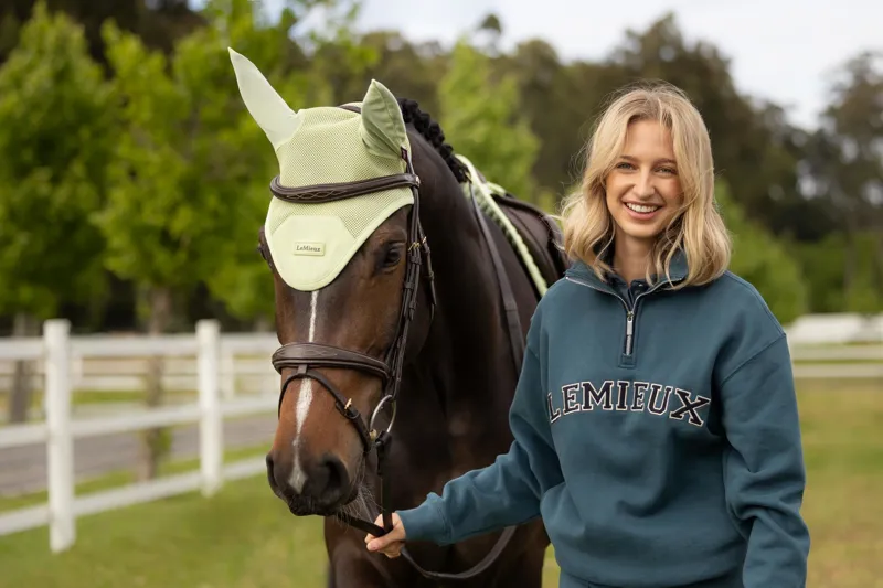 LeMieux Kelsie Quarter Neck Sweat in Jungle-4