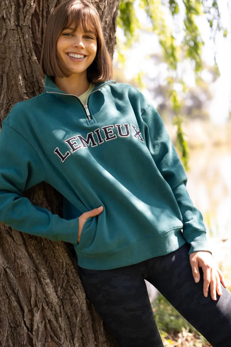 LeMieux Kelsie Quarter Neck Sweat in Jungle-5