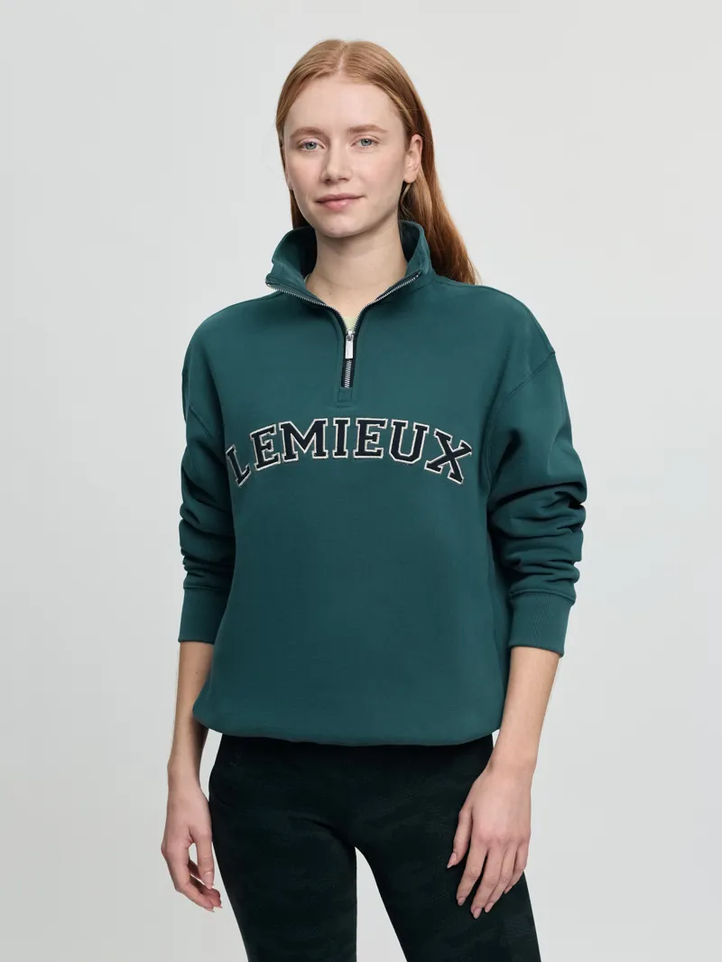 LeMieux Kelsie Quarter Neck Sweat in Jungle-1