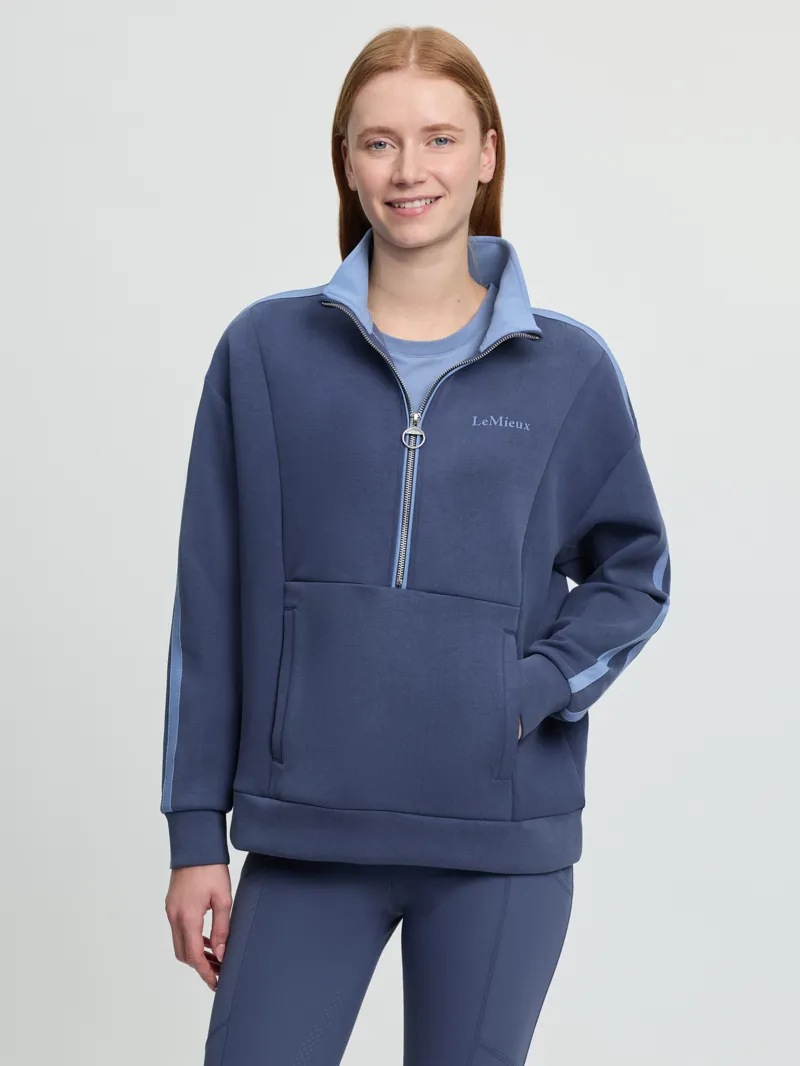  LeMieux Connie Half Zip Sweatshirt in Shadow-1