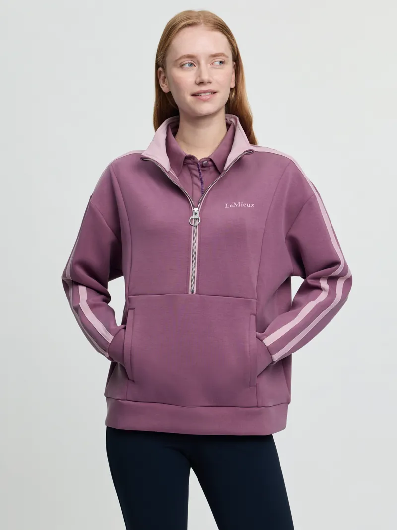 LeMieux Connie Half Zip Sweatshirt in Mallow-1
