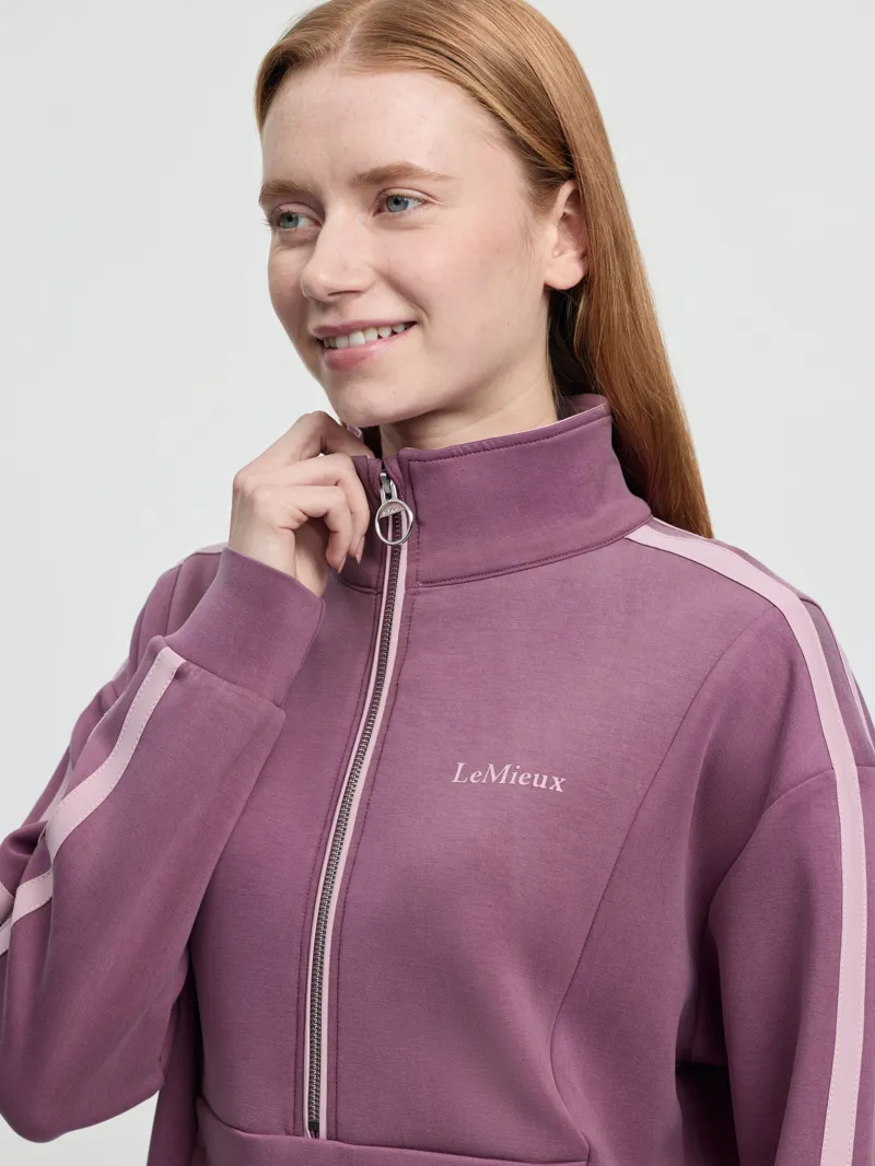 LeMieux Connie Half Zip Sweatshirt in Mallow-3