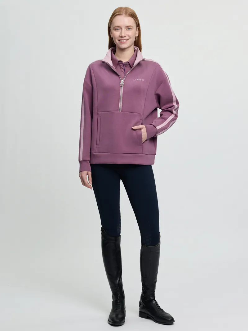 LeMieux Connie Half Zip Sweatshirt in Mallow-5