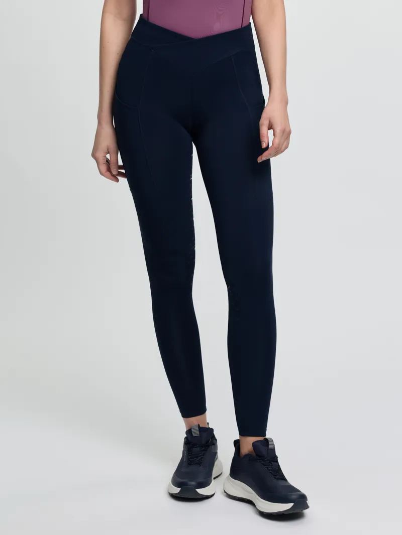 LeMieux Simone Cross Over Half Seat Pull On in Navy-5