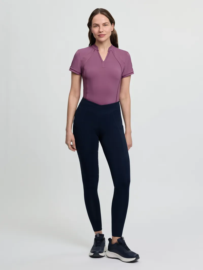 LeMieux Simone Cross Over Half Seat Pull On in Navy-1